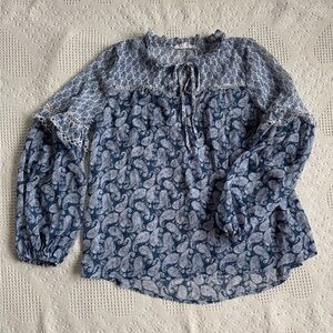 Blu Pepper Paisley Blouse Small
